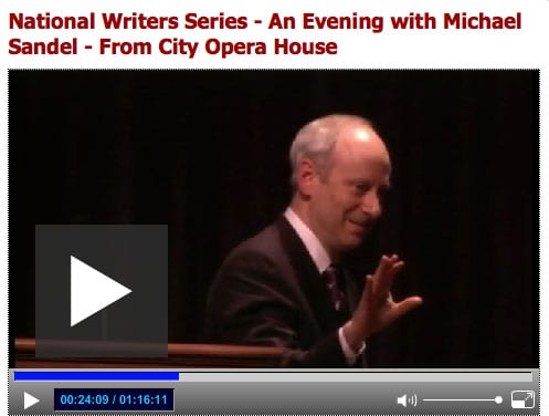 Michael Sandel 2012 NWS Program